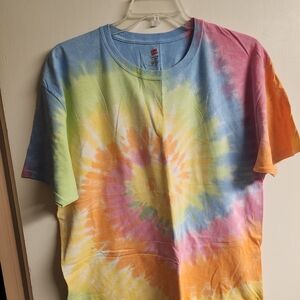 Hanes Multicolor Tie-Dye Short Sleeve Tee
